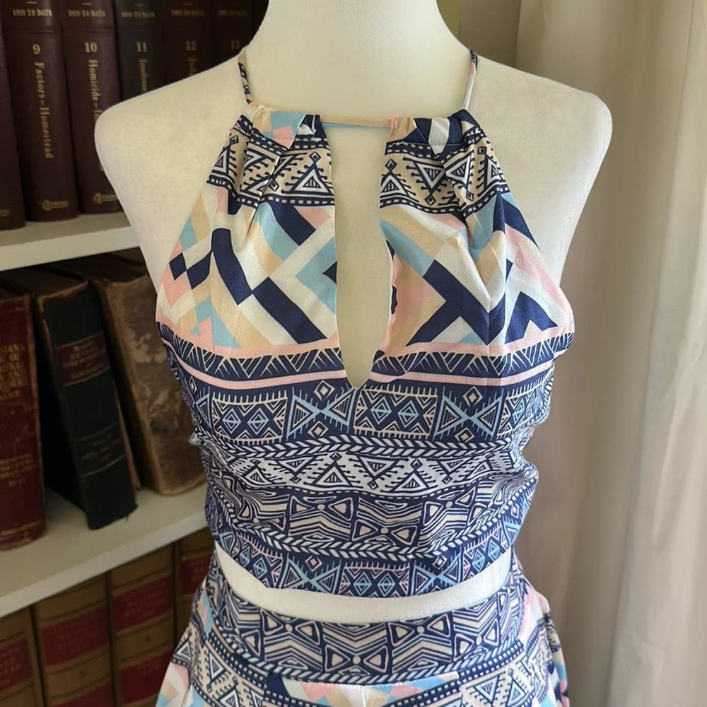 NWOT Apricot Lane Women’s Matching Boutique Summer Beach Set Size Small